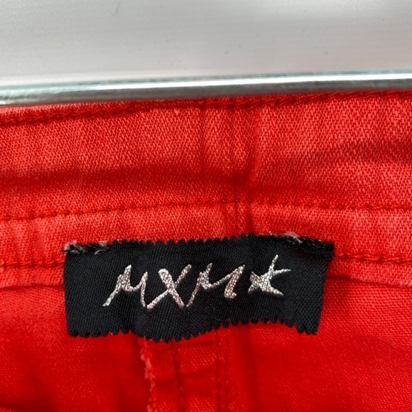 MXM Shorts Women's Size 14 Orange Jean Full Button Zip Up Front Rear Pockets - Picture 8 of 12
